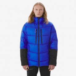 Kurtka alpinistyczna puchowa męska Makalu -27°C. Czarne kurtki sportowe męskie SIMOND, na zimę, l, bez wzorów, z bawełny, z kapturem, tenisowe. Za 889.99 zł.