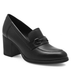Półbuty Lasocki. Czarne półbuty damskie Lasocki, bez wzorów, bez obcasa, na obcasie, bez zapięcia. Za 219.99 zł.