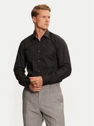 Hugo Koszula Koey 50524832 Czarny Regular Fit. Czarne koszule męskie Hugo, m, bez wzorów, z bawełny, bez kołnierzyka, bez ramiączek. Za 189.99 zł.