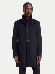 BOSS Płaszcz wełniany H-Hyde-SU-264 50571853 Granatowy Slim Fit. Niebieskie płaszcze męskie Boss, na zimę, m, bez wzorów, z wełny, bez kołnierzyka, bez kaptura. Za 2,399.00 zł.