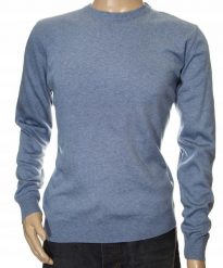 Sweter męski klasyczny gładki wełniany z wełny niegryzący XXL 2XL jeans 1705. Swetry męskie Selantino, m, bez wzorów, z jeansu, klasyczne, bez kołnierzyka, bez ramiączek. Za 151.28 zł.