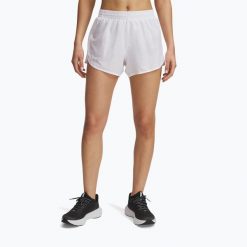 Spodenki do biegania damskie Under Armour Fly By 3" Novelty. Białe szorty damskie Under Armour, bez wzorów, sportowe. Za 129.99 zł.
