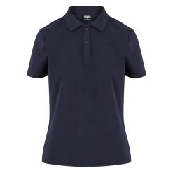 Damska koszulka polo Urban Classics Sorona. Niebieskie bluzki damskie Urban Classics, bez wzorów, z materiału, bez kołnierzyka, bez ramiączek. Za 152.50 zł.