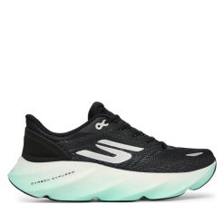 Buty do biegania Skechers. Czarne obuwie sportowe damskie Skechers, bez wzorów, bez zapięcia, do biegania. Za 659.99 zł.