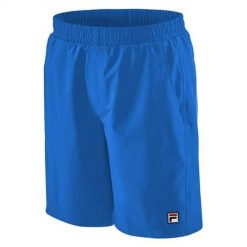 Spodnie treningowe męskie Fila Santana. Niebieskie spodnie materiałowe męskie Fila, bez wzorów, z dresówki. Za 268.00 zł.
