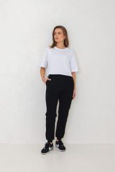 SPODNIE CELINE CZARNE S - Flawless. Czarne spodnie dresowe damskie Flawless, bez wzorów, z bawełny, klasyczne. Za 299.00 zł.