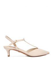 Nine West Czółenka CEO-CD25-123-1 Écru. Czółenka damskie Nine West, bez wzorów, z materiału, bez obcasa, bez zapięcia. Za 229.99 zł.