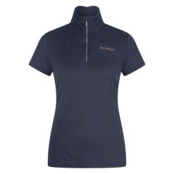 Damska koszulka do jazdy konnej HV Polo Lumiere. Niebieskie bluzki damskie HV POLO, bez wzorów, sportowe, bez kołnierzyka, bez ramiączek. Za 263.00 zł.