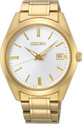 Zegarek Seiko Zegarek męski Seiko SUR314P1 złoty. Żółte zegarki męskie Seiko, bez wzorów, złote. Za 1,178.99 zł.