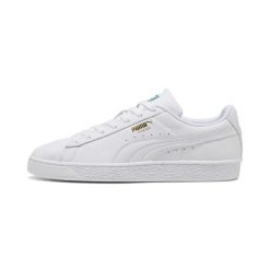 Recyklingowe Skórzane Trampki Puma Suede. Białe trampki męskie Puma, bez wzorów, z gumy, eleganckie, bez zapięcia, Puma Suede. Za 478.10 zł.