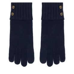 Rękawiczki LAUREN RALPH LAUREN. Niebieskie rękawiczki damskie Lauren Ralph Lauren, bez wzorów, z dzianiny. Za 329.99 zł.