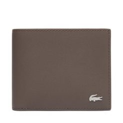 Portfel Lacoste. Brązowe portfele męskie Lacoste, bez wzorów. Za 289.99 zł.