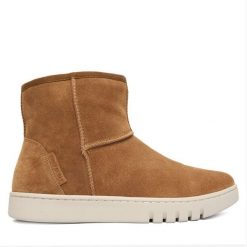 Botki Josef Seibel. Brązowe botki damskie Josef Seibel, bez wzorów, bez obcasa, na płaskiej podeszwie, bez zapięcia. Za 549.99 zł.