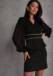 Czarna Ołówkowa Spódnica VICES w Stylu Basic Fretima. Czarne spódnice damskie Renee, na co dzień, l, bez wzorów, z dzianiny, eleganckie, mini, dopasowane. Za 99.99 zł.