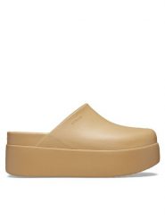 Crocs Klapki Dylan Platform Clog 209870 Brązowy. Brązowe klapki damskie Crocs, bez wzorów, z tworzywa sztucznego, bez obcasa, bez zapięcia. Za 299.99 zł.