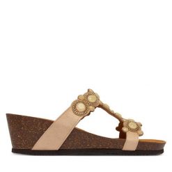 Klapki Scholl. Brązowe klapki damskie Scholl, bez wzorów, bez obcasa, bez zapięcia. Za 414.99 zł.