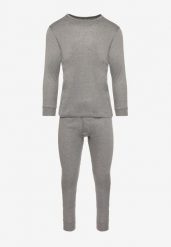 Szara Piżama Komplet Bluza i Kalesony Delwinea. Szare piżamy męskie Born2be, l, bez wzorów, z bawełny, bez kołnierzyka, bez ramiączek, długie. Za 59.99 zł.