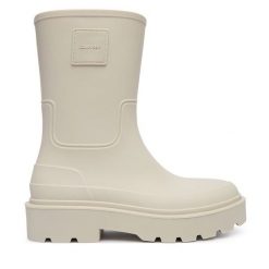 Kalosze Calvin Klein. Białe kalosze damskie Calvin Klein, bez wzorów, bez zapięcia. Za 409.99 zł.