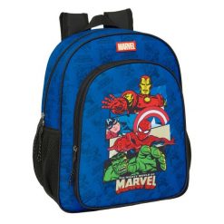 Plecak szkolny MARVEL Poliester 300D. Niebieskie plecaki męskie Marvel, bez wzorów, z poliesteru. Za 162.25 zł.