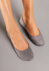 Szare Balerinki z Ozdobnym Połyskiem Delarisa. Szare balerinki damskie Born2be, bez wzorów, z jeansu, eleganckie, bez obcasa, na płaskiej podeszwie, bez zapięcia. Za 44.99 zł.