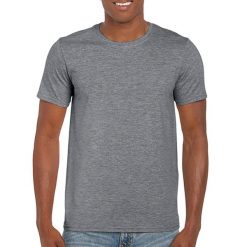 Koszulka Softstyle Dla Dorosłych Unisex. Szare bluzki damskie GILDAN, s, bez wzorów, sportowe, bez kołnierzyka, bez ramiączek. Za 28.99 zł.