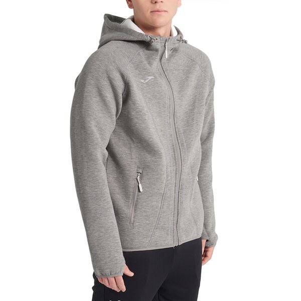 Kurtka Joma Basilea. Szare kurtki sportowe męskie Joma, xl, bez wzorów, z materiału, z kapturem, trekkingowe. Za 310.50 zł.