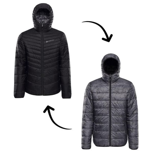 Kurtka męska ocieplana dwustronna Alpine Pro Erom. Czarne kurtki męskie Alpine Pro, m, bez wzorów, z puchu, sportowe, bez kaptura. W wyprzedaży za 499.00 zł.