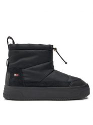 Tommy Hilfiger Śniegowce Flag Nylon Mini Snowboot FW0FW08334 Czarny. Czarne śniegowce damskie Tommy Hilfiger, z materiału, bez zapięcia. Za 629.99 zł.