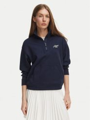 Lacoste Bluza SF8504 Granatowy Relaxed Fit. Niebieskie bluzy damskie Lacoste, bez wzorów, z bawełny, bez ramiączek, bez kaptura. Za 639.99 zł.