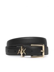 Armani Exchange Pasek 941182 4R759 00020 Czarny. Czarne paski damskie Armani Exchange, bez wzorów, ze skóry. Za 329.99 zł.