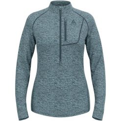 Bluza techniczna damska ODLO Tencia Mid Layer 1/2 zip. Niebieskie bluzy damskie ODLO, bez wzorów, bez ramiączek, bez kaptura. Za 399.99 zł.