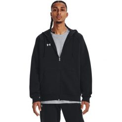 Bluza z kapturem Under Armour UA Rival Fleece FZ, Mężczyźni. Białe bluzy sportowe męskie Under Armour, m, bez wzorów, z kapturem, do biegania. Za 388.00 zł.