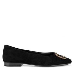 Baleriny Lasocki. Czarne balerinki damskie Lasocki, bez wzorów, bez obcasa, bez zapięcia. Za 169.99 zł.