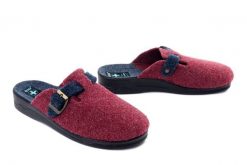 Adanex 30570 FBL28FT bordowy, klapki damskie. Czerwone klapki damskie Adanex, bez wzorów, bez obcasa, bez zapięcia. Za 79.90 zł.
