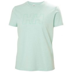 T-shirt damski Helly Hansen Tech Logo. Niebieskie t-shirty damskie Helly Hansen, bez wzorów, sportowe, bez kołnierzyka, bez ramiączek. Za 195.00 zł.