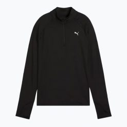 Bluza do biegania damska PUMA Run Velocity Cloudspun 1/4 Zip. Czarne bluzy damskie Puma, m, bez wzorów, sportowe, bez ramiączek, bez kaptura. Za 169.99 zł.