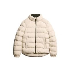 Kurtka puchowa Superdry. Szare kurtki męskie Superdry, l, bez wzorów, z puchu, bez kaptura. Za 524.40 zł.