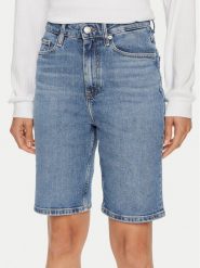 Tommy Hilfiger Szorty jeansowe WW0WW41323 Niebieski Slim Fit. Niebieskie szorty damskie Tommy Hilfiger, bez wzorów, z bawełny. Za 279.99 zł.