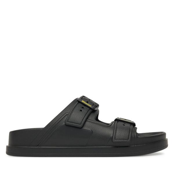 Klapki Blauer. Czarne klapki damskie Blauer, bez wzorów, bez obcasa, bez zapięcia. Za 199.99 zł.