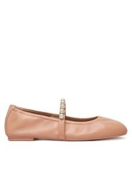 Stuart Weitzman Baleriny Goldie Ballet SF896 Beżowy. Brązowe balerinki damskie Stuart Weitzman, bez wzorów, ze skóry, bez obcasa, bez zapięcia. Za 1,669.00 zł.