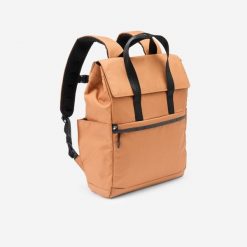 Plecak ripstop z kieszenią na laptopa 15 L. Brązowe plecaki męskie Decathlon, bez wzorów, z materiału, sportowe. W wyprzedaży za 79.99 zł.