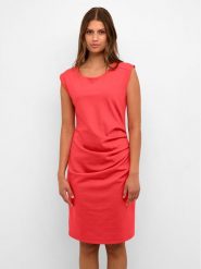 Kaffe Sukienka koktajlowa India 10508422 Czerwony Slim Fit. Czerwone sukienki damskie Kaffe, xs, bez wzorów, z syntetyku, wizytowe, bez kołnierzyka, bez ramiączek. Za 169.99 zł.