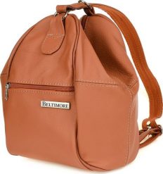 Beltimore Rudy Plecak damski skórzany torebka 2w1 Beltimore 019. Brązowe plecaki damskie Beltimore, bez wzorów. Za 179.99 zł.