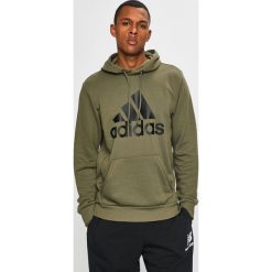 Adidas Performance - Bluza. Zielone bluzy męskie adidas Performance, l, bez wzorów, z bawełny, bez ramiączek, z kapturem. W wyprzedaży za 179.90 zł.