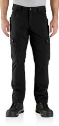 Spodnie Carhartt Rugged Flex Ripstop Cargo Black. Czarne spodnie sportowe męskie Carhartt, m, bez wzorów. Za 334.28 zł.