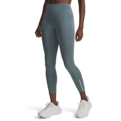 Damskie legginsy Under Armour Fly Fast 3.0. Niebieskie legginsy damskie Under Armour, bez wzorów, z materiału. Za 287.60 zł.