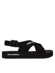 KARL LAGERFELD Sandały Atlantik KL70526 Czarny. Czarne sandały męskie KARL LAGERFELD, bez wzorów, z materiału, bez zapięcia. Za 589.99 zł.