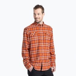 Koszula męska Pinewood Abisko Hiking Flanell. Brązowe koszule męskie Pinewood, m, bez wzorów, casualowe, bez kołnierzyka, bez ramiączek. Za 279.99 zł.