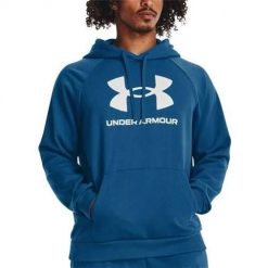 Bluza sportowa męska Under Armour 1379758426. Niebieskie bluzy sportowe męskie Under Armour, l, bez wzorów, z kapturem. Za 319.00 zł.