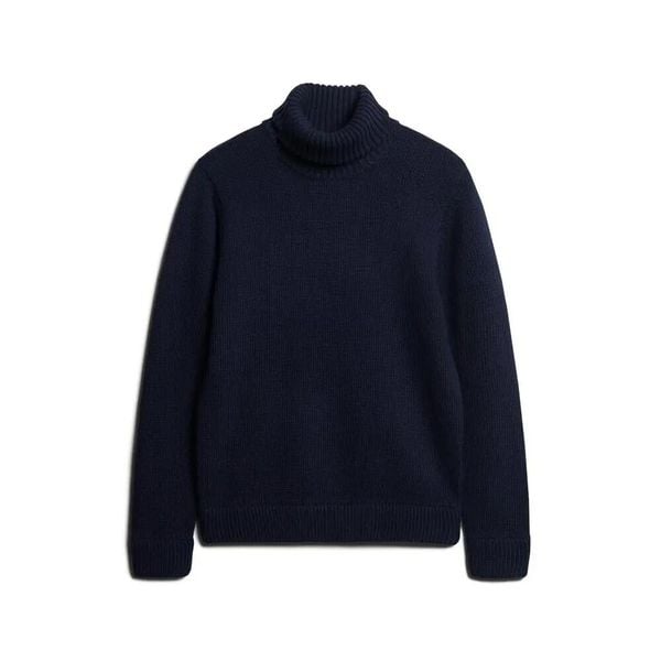 Sweter z golfem Superdry Merchant Store. Niebieskie swetry męskie Superdry, l, bez wzorów, z jeansu, klasyczne, bez kołnierzyka, bez ramiączek. Za 378.70 zł.